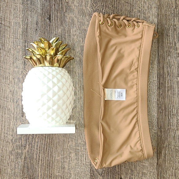 Lspace Ribbed Bandeau Bikini Top - Nude - Picture 4 of 13